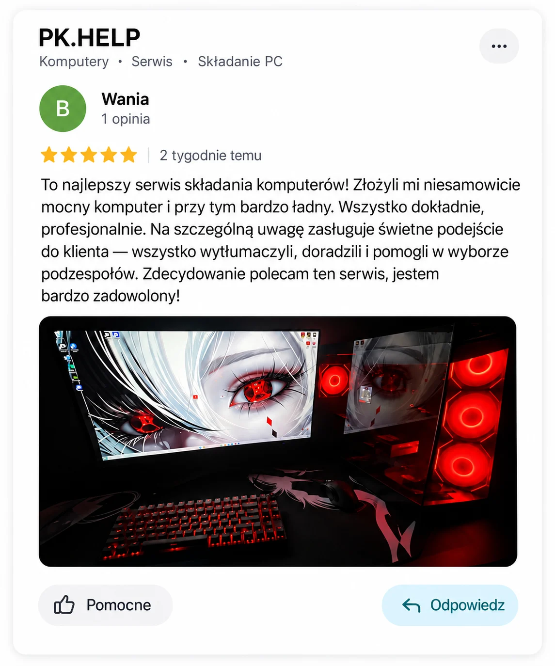 Komputer na zdjęciu do opinii: Wania