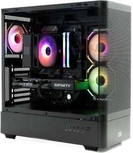 Komputer Obsidian PRIME, Ryzen 5 7600X, 32 GB, Radeon RX 9060 XT, 1 TB M.2 PCIe — widok 2