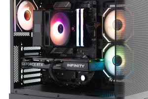 Komputer Obsidian PRIME, Ryzen 5 7600X, 32 GB, Radeon RX 9060 XT, 1 TB M.2 PCIe — widok 5