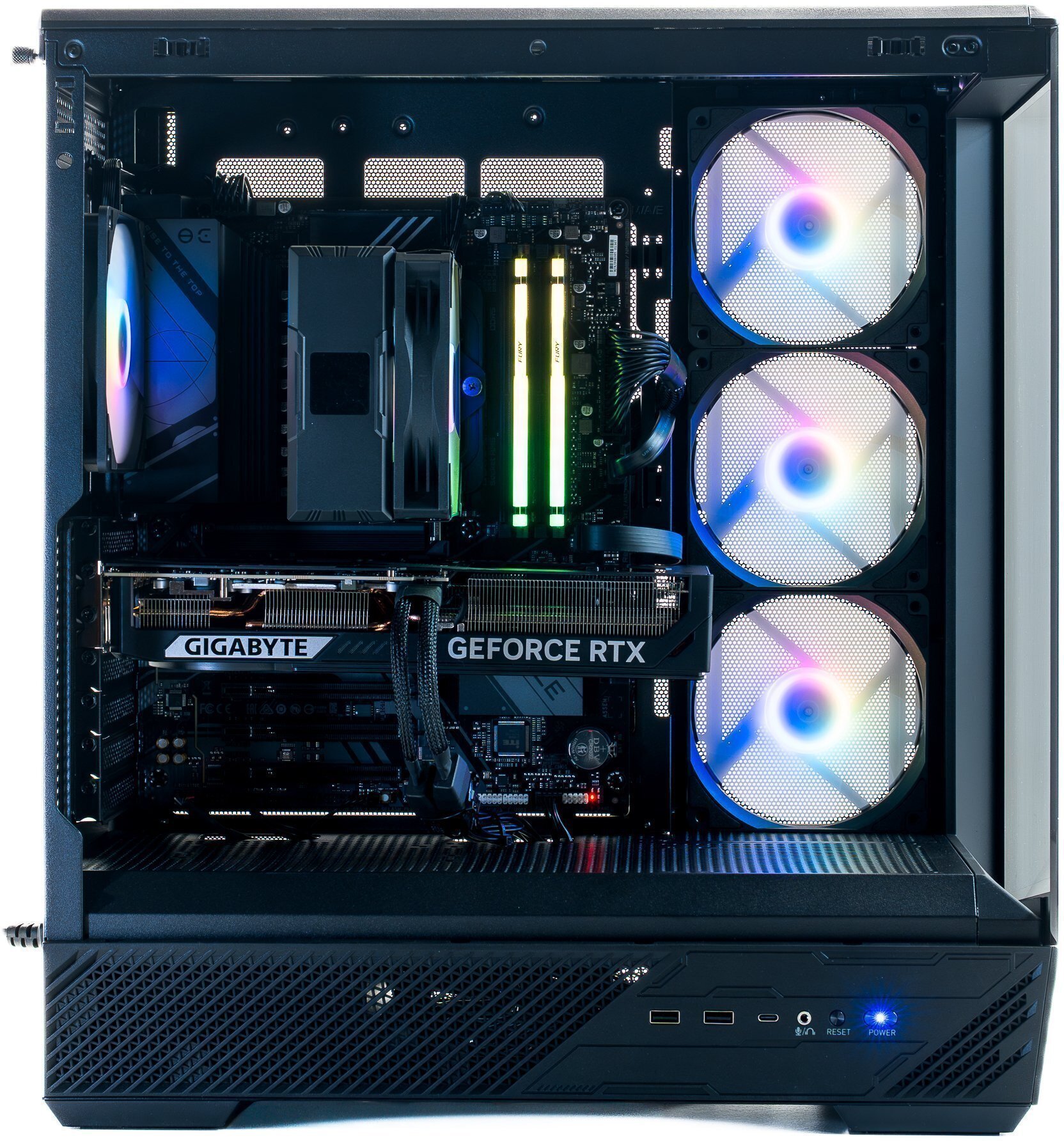 Komputer Game X G100, Ryzen 5 5600X, 16 GB, RTX 5060, 1 TB M.2 PCIe Windows 11 Home — widok 4