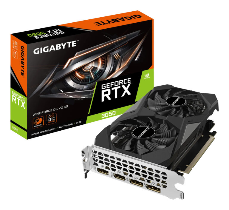 Karta graficzna Gigabyte GeForce RTX 3050 Windforce OC V2 6GB GDDR6 (GV-N3050WF2OCV2-6GD)