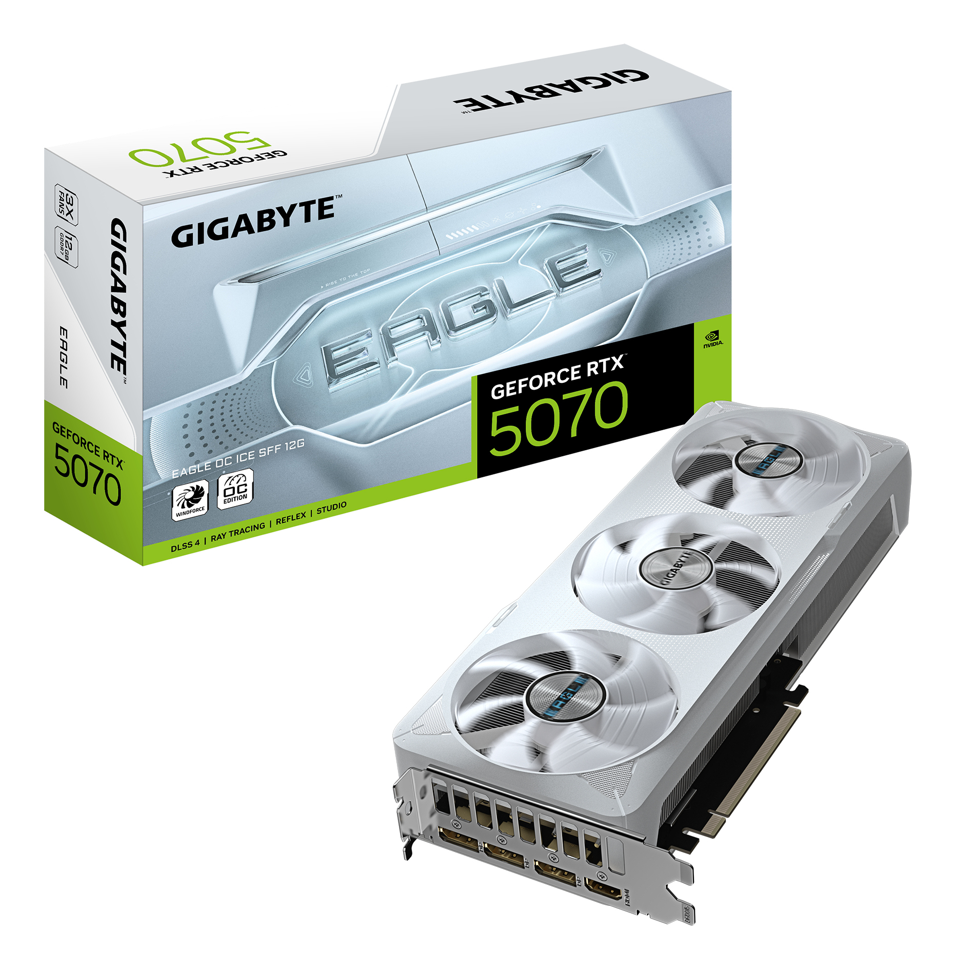 GIGABYTE GeForce RTX 5070 EAGLE OC ICE SFF 12G