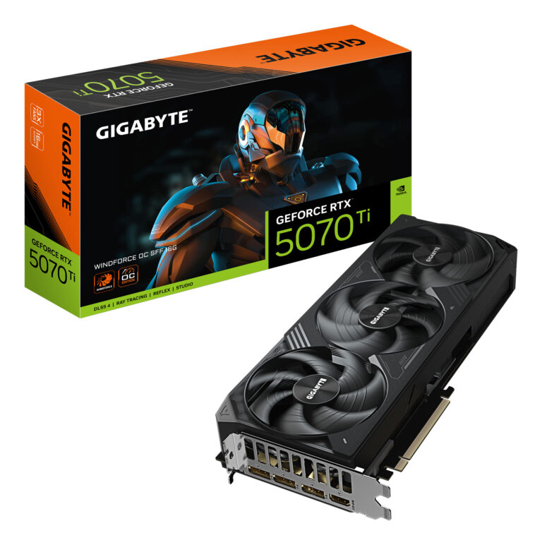 Karta graficzna Gigabyte GeForce RTX 5070 Ti Windforce OC SFF 16GB GDDR7 DLSS4 (GV-N507TWF3OC-16GD)