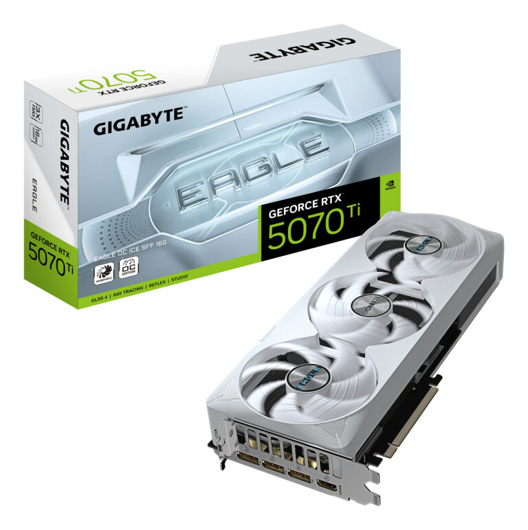 Karta graficzna Gigabyte GeForce RTX 5070 Ti Eagle OC ICE SFF 16GB GDDR7 DLSS4 (GV-N507TEAGLEOC ICE-16GD)
