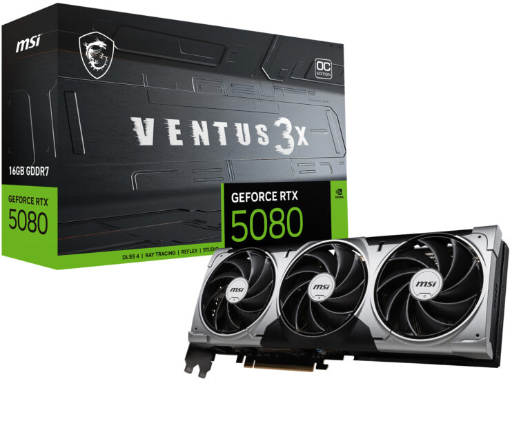 Karta graficzna MSI GeForce RTX 5080 Ventus 3X OC 16GB GDDR7 DLSS4
