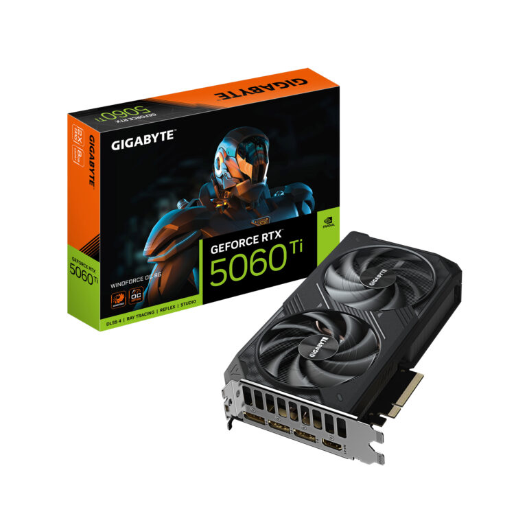 Karta graficzna Gigabyte GeForce RTX 5060 Ti Windforce OC 8GB GDDR7 DLSS4 (GV-N506TWF2OC-8GD)