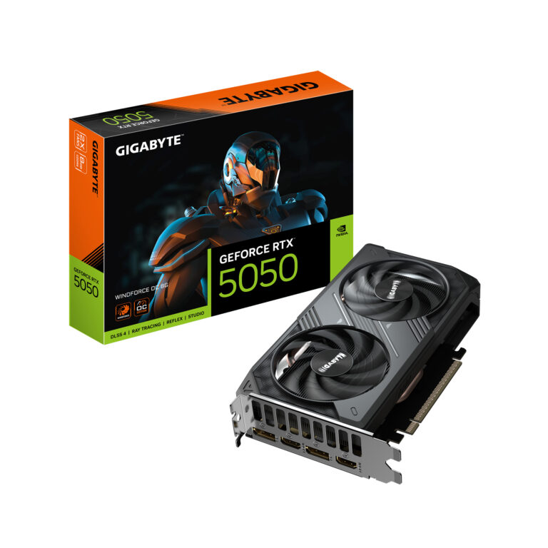 Karta graficzna Gigabyte GeForce RTX 5050 Windforce OC 8GB GDDR6 DLSS4 (GV-N5050WF2OC-8GD)