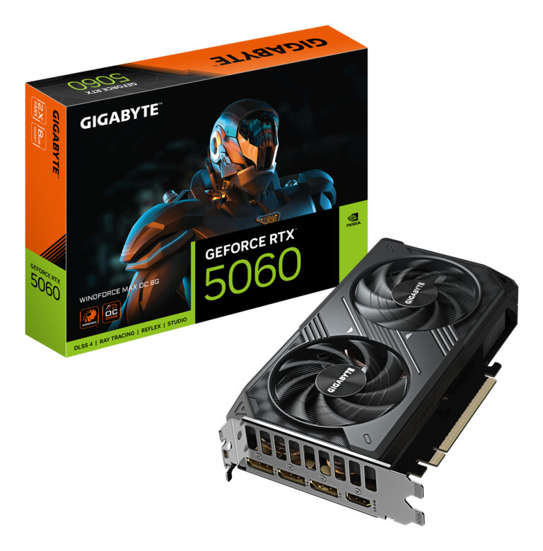 Karta graficzna Gigabyte GeForce RTX 5060 Windforce MAX OC 8GB GDDR7 (GV-N5060WF2MAX OC-8GD)