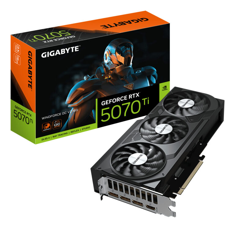 Karta graficzna Gigabyte GeForce RTX 5070 Ti Windforce OC V2 16GB GDDR7 DLSS4 (GV-N507TWF3OCV2-16GD)