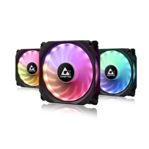 Wentylator Chieftec Tornado 3-pack + Hub (CF-3012-RGB)