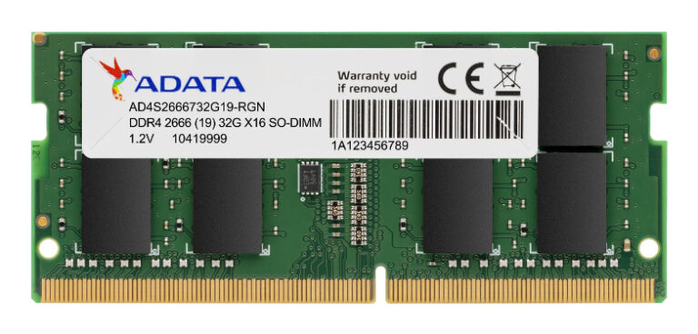 Pamięć do laptopa ADATA Premier, SODIMM, DDR4, 8 GB, 2666 MHz, CL19 (AD4S26668G19-SGN)