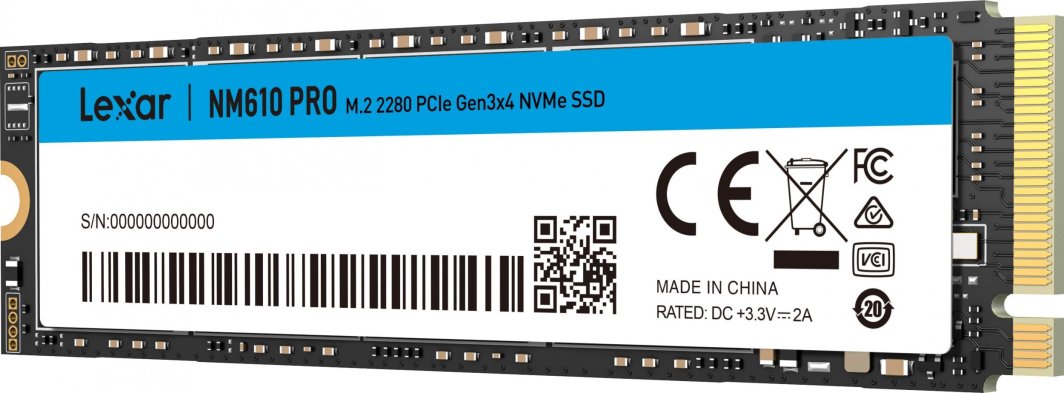 Dysk SSD Lexar NM610 PRO 500GB M.2 2280 PCI-E x4 Gen3 NVMe (LNM610P500G-RNNNG)