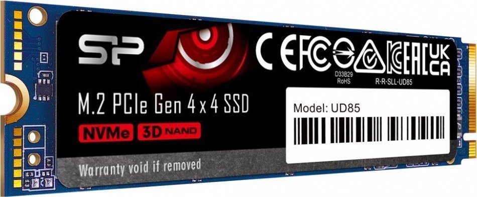 Dysk SSD Silicon Power UD85 1TB M.2 2280 PCI-E x4 Gen4 NVMe (SP01KGBP44UD8505)
