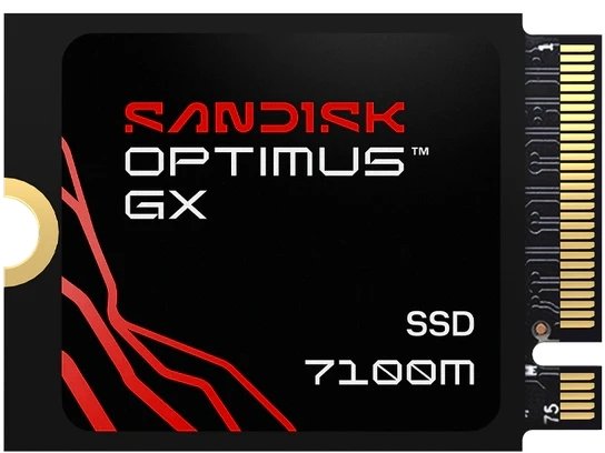 Dysk SSD SanDisk Optimus GX 7100M - SSD - 2 TB - wewnętrzny - M.2 2230 - PCIE 4.0 x4 (NVME) (SDSP71200TAT-000E0)