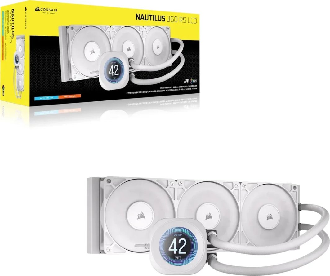 Chłodzenie CPU Corsair Nautilus 360 RS LCD Białe (CW-9061034-WW)