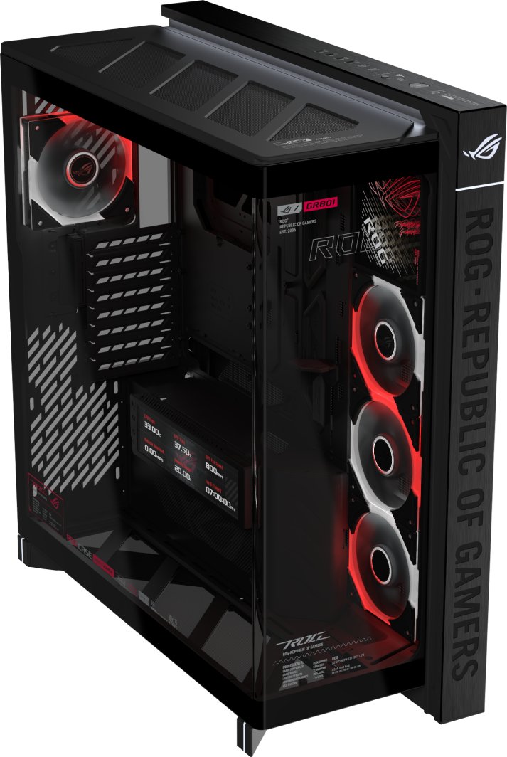 Obudowa Asus ROG Cronox GR801 Curve TG ARGB Black Midi Tower Czarny (90DC00T0-B09030)