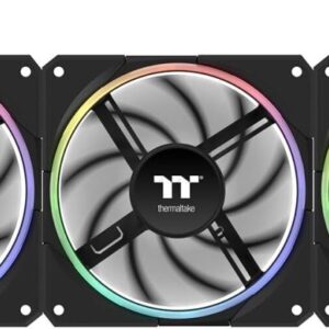 Wentylator Thermaltake TS120 EX RGB Czarny 3-pack + hub (CL-F206-PL12SW-A)