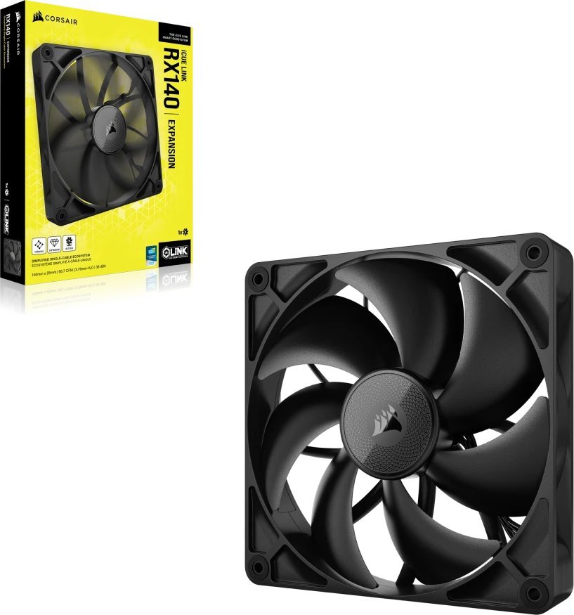 Wentylator Corsair iCUE LINK RX140 Czarny (CO-9051011-WW)