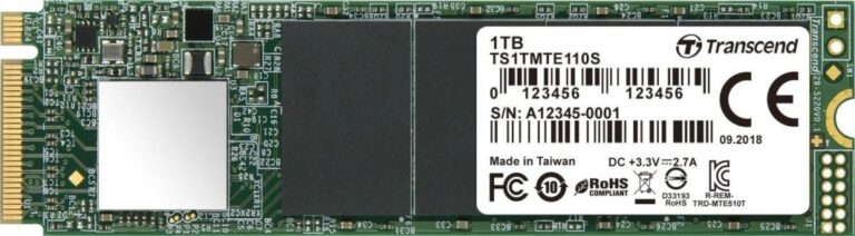 Dysk SSD Transcend 110S 2TB M.2 2280 PCI-E x4 Gen3 NVMe (TS2TMTE110S)