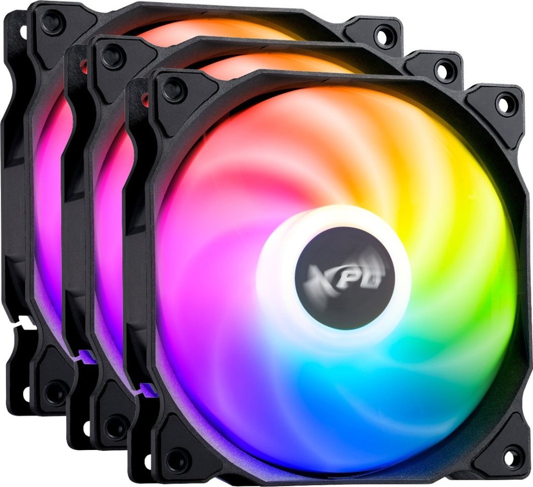 Wentylator XPG Vento 120 ARGB PWM Czarny 3-pack (VENTO120ARGBPWM3C-BKCWW)