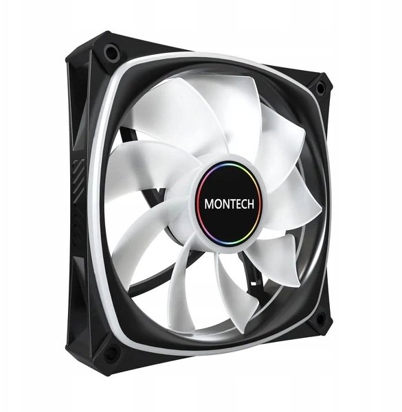 Wentylator Montech RX120 PRO PWM Reverse ARGB 120 mm Czarny (RX120 PRO (B))