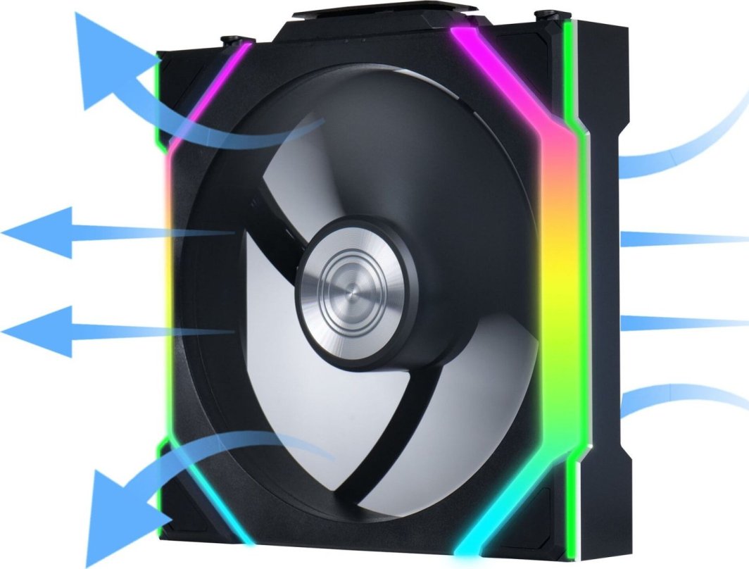 Wentylator Lian Li UNI FAN SL Wireless 120 Reverse Blade 3-pack czarny (12RSL1W3B)