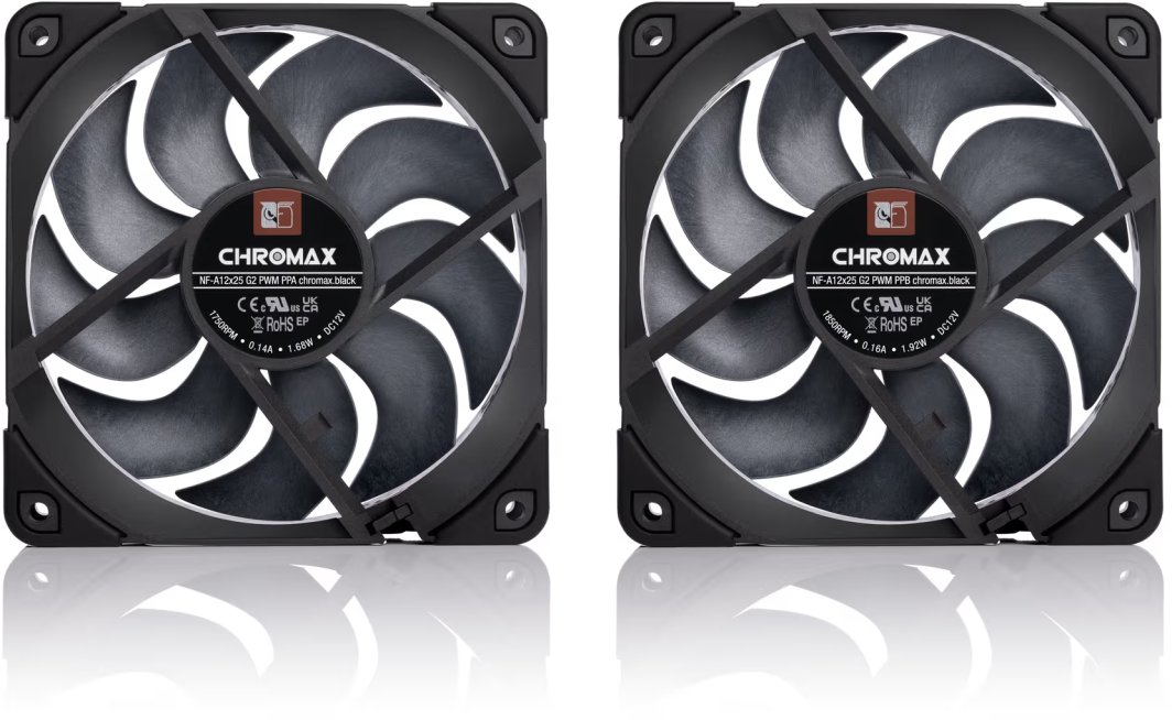 Wentylator Noctua NF-A12x25 G2 PWM Sx2-PP chromax.black