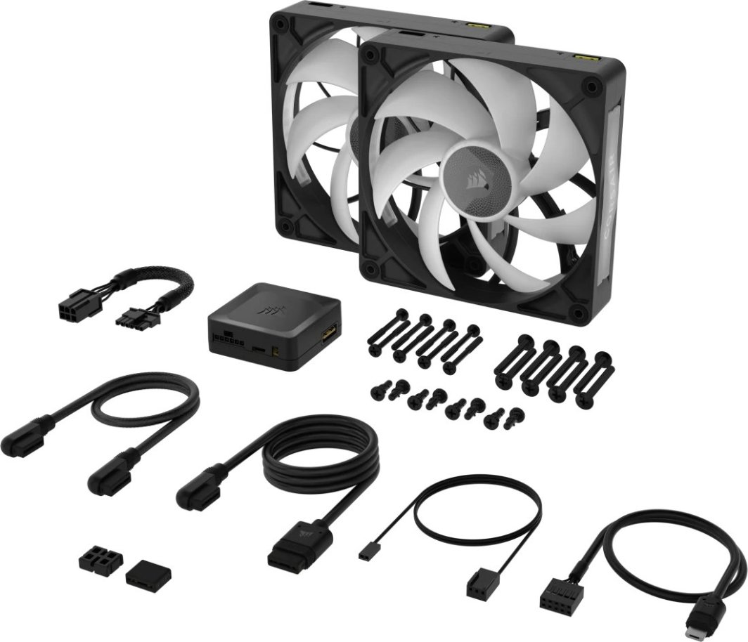 Wentylator Corsair iCUE LINK RX140 MAX RGB 2-pack + Hub (CO-9051036-WW)