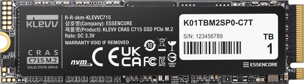 Dysk SSD Usorteret 1 TB KLEVV C715 M.2 2280 PCIE Gen3 NVME (K01TBM2SP0-C7T)