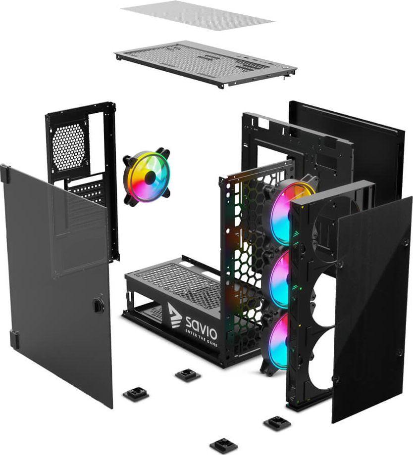 Obudowa Savio Prime X1 ARGB Glass (SAVGC-PRIMEX1)