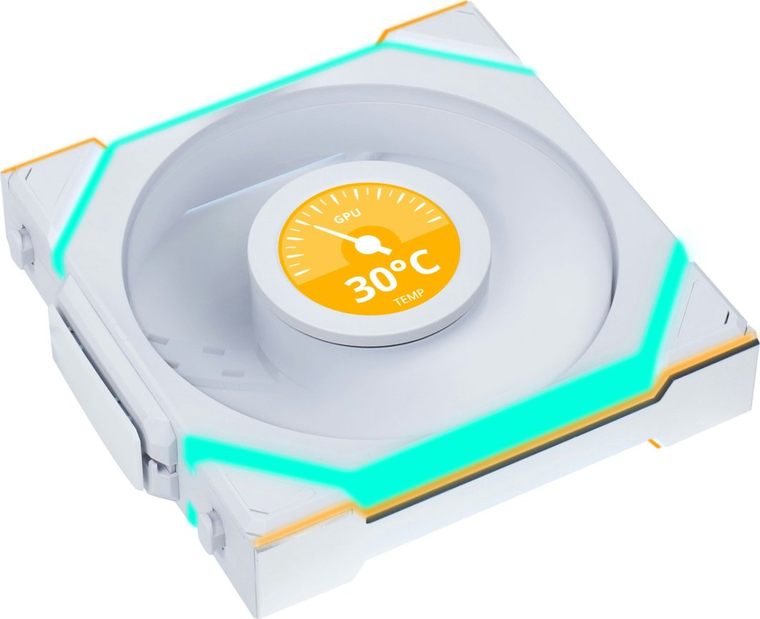 Wentylator Lian Li UNI FAN SL Wireless LCD 120 biały (12SLLCD1W1W)