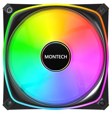 Wentylator Montech RX120 PRO PWM Reverse ARGB 120 mm Czarny (RX120 PRO (B))