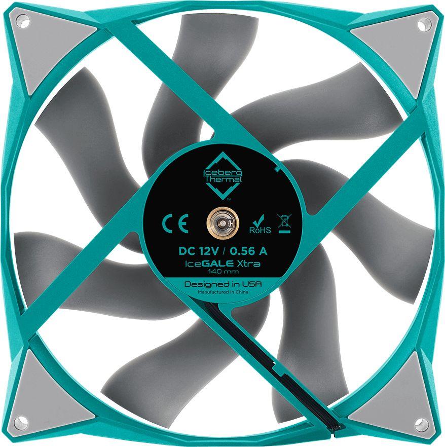 Wentylator Iceberg IceGALE Xtra 140 mm Turkusowy (ICEGALE14D-A0A)