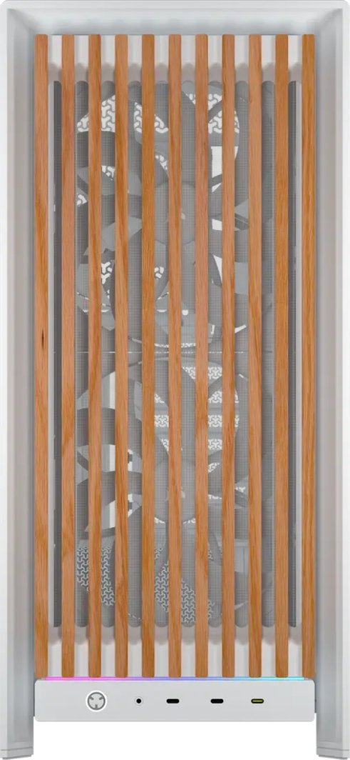 Obudowa Corsair FRAME 5000D Wood RS Biały, Orzech włoski