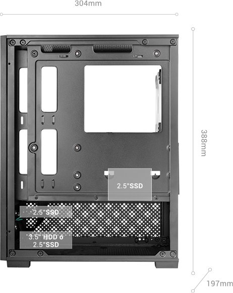 Obudowa Tacens Mars MC-SE2 Czarny (TACMARS-MCSE2)