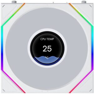 Wentylator Lian Li Uni Fan TL LCD Flex Wireless ARGB PWM Reverse Blade 120mm White (G9F.12RTLLCD1F1W.00)