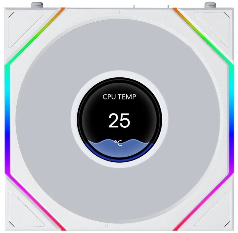 Wentylator Lian Li Uni Fan TL LCD Flex Wireless ARGB PWM Reverse Blade 120mm White (G9F.12RTLLCD1F1W.00)