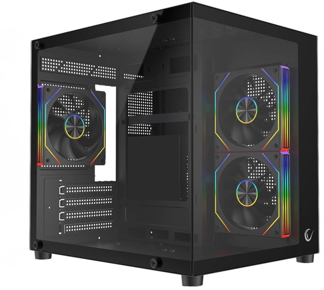 Obudowa Rampage Lumid ARGB czarna (LUMID-BLACK)