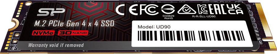 Dysk SSD Silicon Power UD90 4TB M.2 2280 PCI-E x4 Gen4 NVMe (SP04KGBP44UD9005)