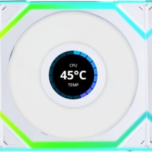 Wentylator Lian Li UNI FAN SL Wireless LCD 120 3-pack biały (12SLLCD1W3W)