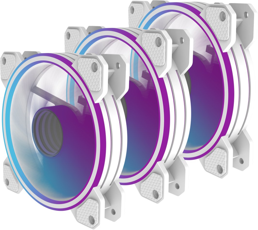Wentylator PREYON Eagle Eye 120 PWM ARGB 3-PACK White