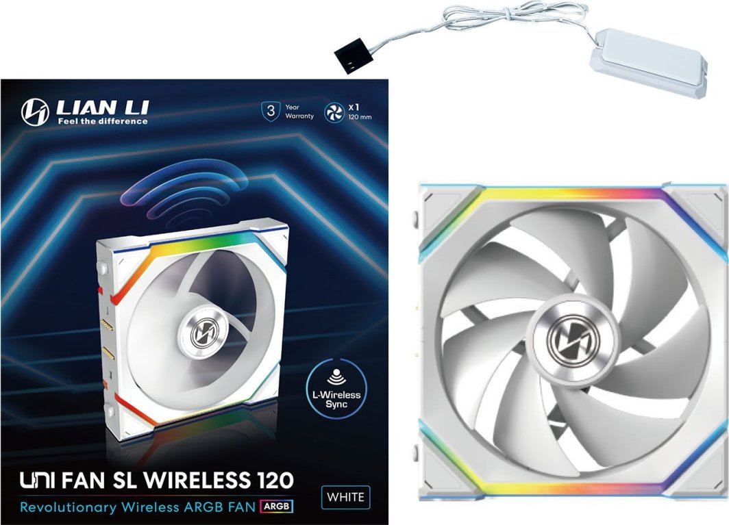 Wentylator Lian Li UNI FAN SL Wireless 120 biały (12SL1W1W)