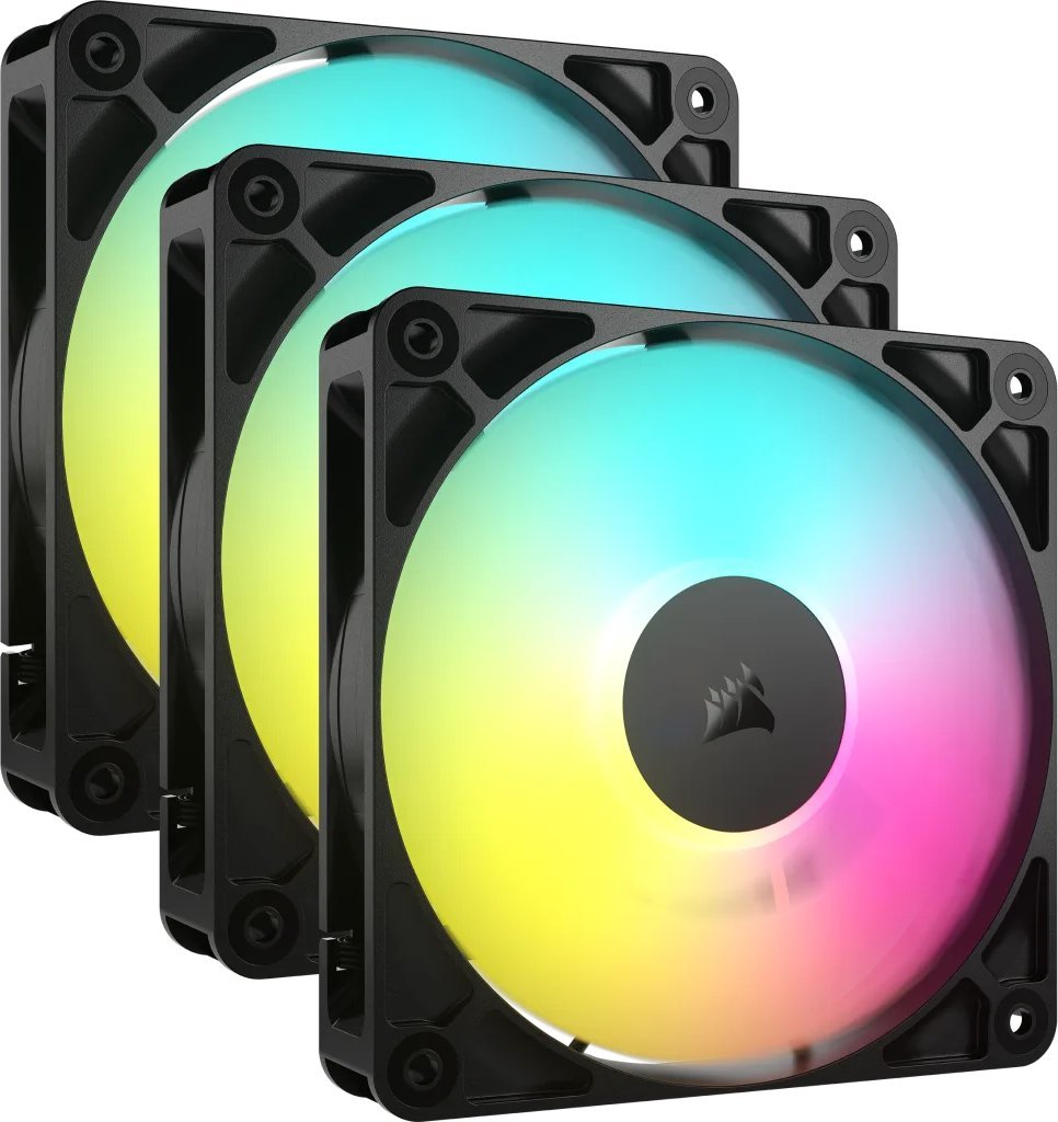 Wentylator Corsair RS120 PWM ARGB Czarny 3-pack (CO-9050180-WW)
