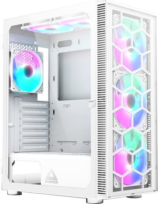 Obudowa Montech X3 TG RGB biała