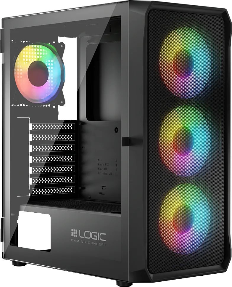 Obudowa Logic Concept Portos ARGB czarna (AT-PORTOS-10-0000000-0002)