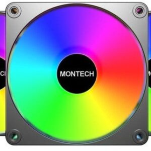 Wentylator Montech GF120R V2 ARGB 3-pak Czarny (GF120R V2 ARGB 3 in 1 Pack (B))