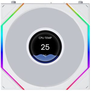 Wentylator Lian Li Uni Fan TL LCD Flex Wireless ARGB PWM 120mm White (G9F.12TLLCD1F1W.00)