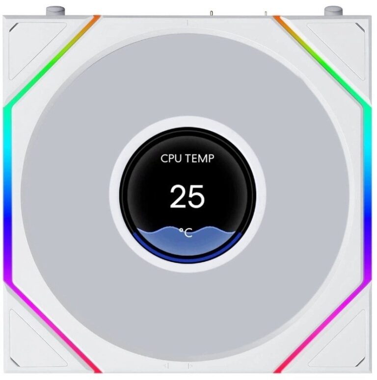 Wentylator Lian Li Uni Fan TL LCD Flex Wireless ARGB PWM 120mm White (G9F.12TLLCD1F1W.00)