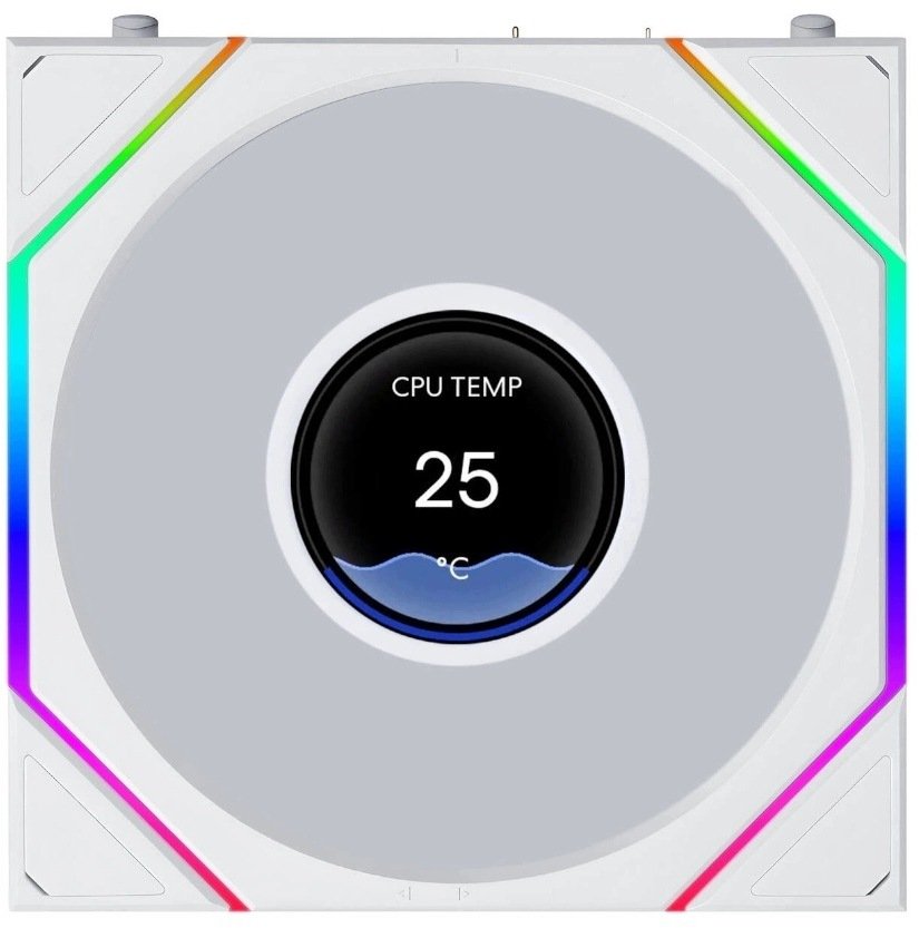 Wentylator Lian Li Uni Fan TL LCD Flex Wireless ARGB PWM 120mm White (G9F.12TLLCD1F1W.00)