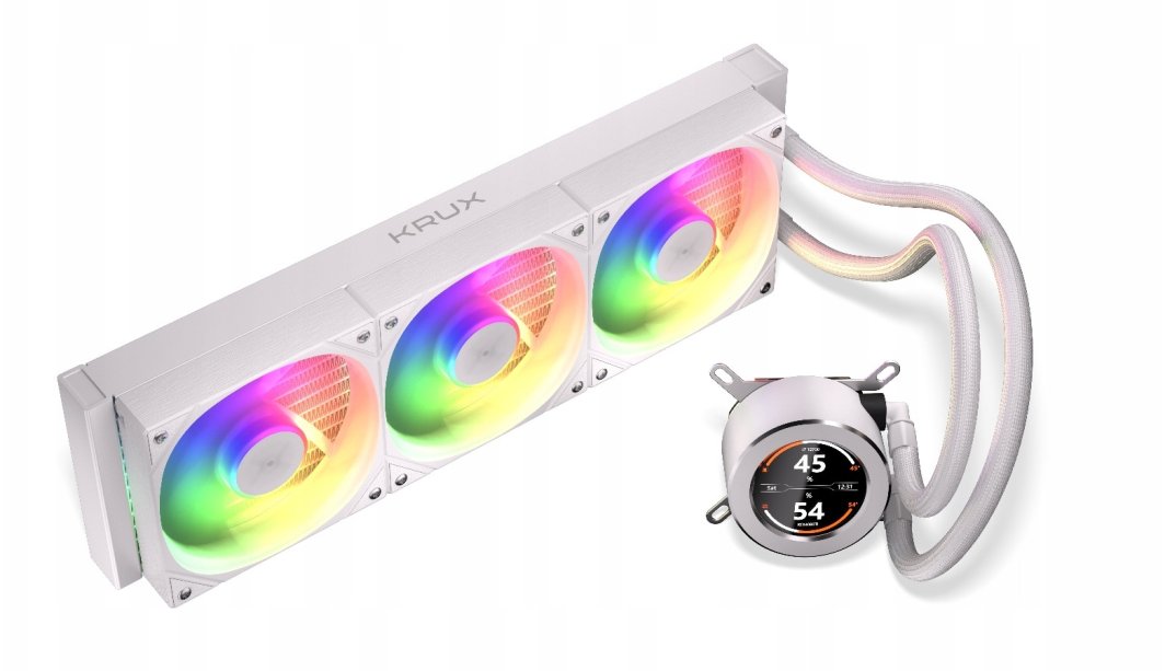 Chłodzenie wodne Krux HydroGlance 360 ARGB LCD White (KRXE005)